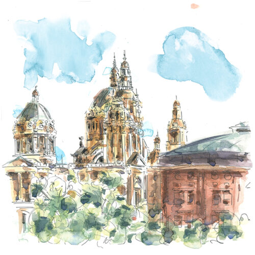 Clase de sketching "Montjuïc con calma"- Grupo de Sábado tarde