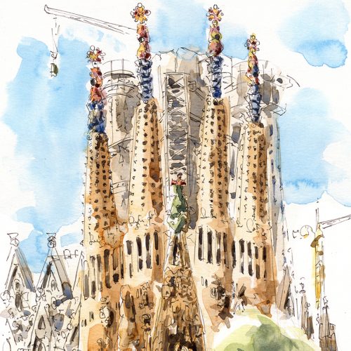Clase de sketching en Sagrada Familia-Grupo de domingo mañana