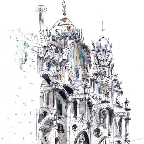 Clase de sketching: Palau de la Música Catalana. Grupo de sábado mañana