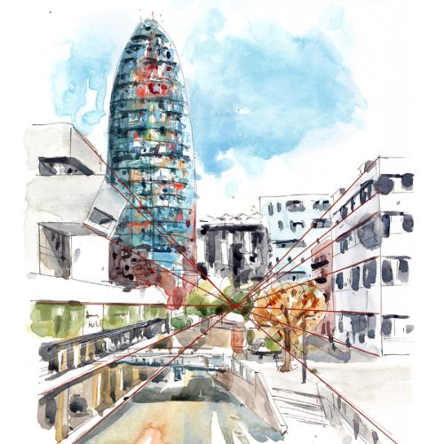 Clase de sketching en Torre Agbar- Domingo mañana-