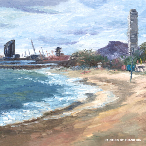 Clase de sketching: La playa Marbella con pintura al óleo- clase de sábado mañana