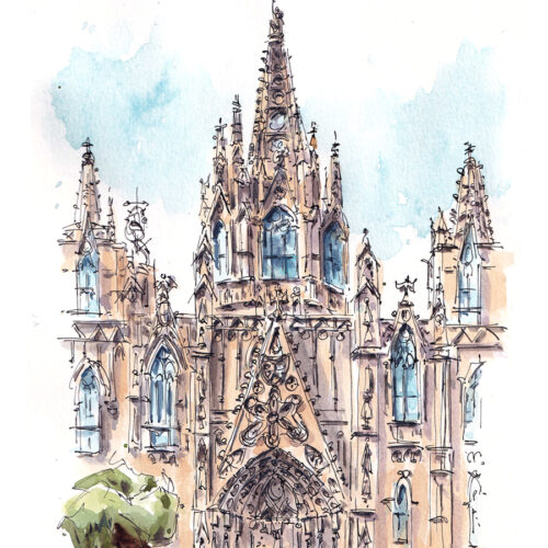 Clase de sketching Catedral- Grupo de sábado mañana